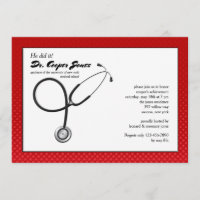 Stethoskop mit Red Frame Medical Abschluss Inv