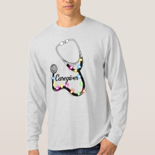Stethoskop mit Weihnachtslicht frohe Weihnachtsnac T-Shirt