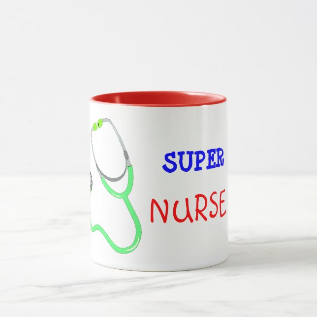 Stethoskop-Superkrankenschwester-Kaffee-Tasse Tasse (Zentrum)