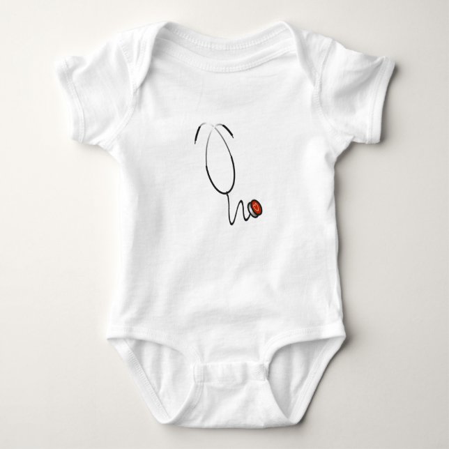Stethoskop-T-Shirts und Geschenke Baby Strampler (Vorderseite)