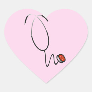 Stethoskop-T-Shirts und Geschenke Herz-Aufkleber