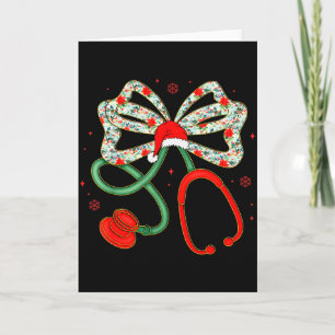 Stethoskop Weihnachten Krankenschwester Gesundheit Karte