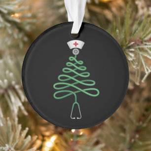 Stethoskop Weihnachtsbaum Krankenschwester T-Shirt Ornament