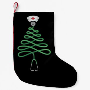 Stethoskop Weihnachtsbaum Krankenschwester Talar W Kleiner Weihnachtsstrumpf