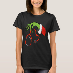 Stethoskop Weihnachtsmann Lustiges Weihnachten Xma T-Shirt