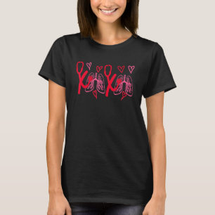 Stethoskop XOXO Valentinstag Atemtherapie T-Shirt