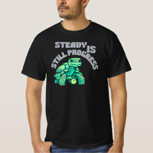 Stetig ist immer noch Fortschritt Schildkröte Graf T-Shirt