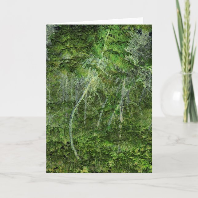 "Stetige Bäume" - Digital veränderter Wald Karte (Vorderseite)