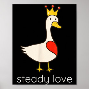 Stetige Liebe Lustiges Paar Gänseliebhaber Valenti Poster