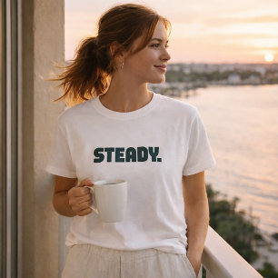 Stetige Minimal-Typography-T-Shirt T-Shirt