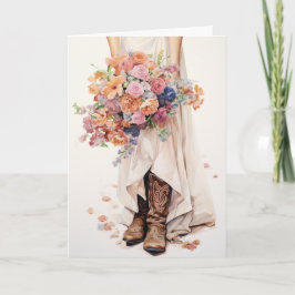 Stetson & Lace Wedding: Floral Whispers Karte