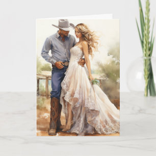 Stetson & Lace Wedding: Rustic Whispers Karte