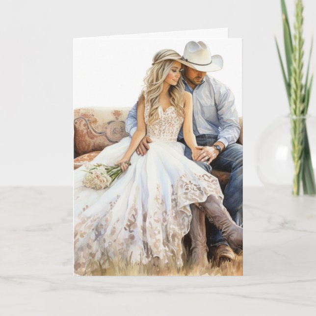 Stetson & Lace Wedding: Stetson Serenade Karte (Vorderseite)