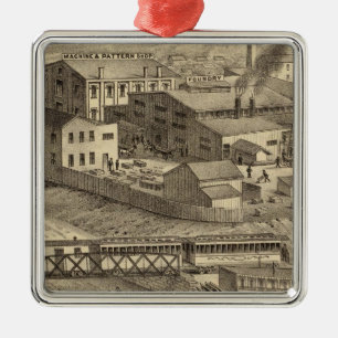 Steubenville Gießerei-und Maschinen-Arbeiten Silbernes Ornament