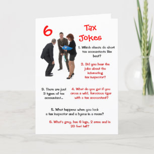 Steuer - 6 Steuerwitze Funny Birthday Karte