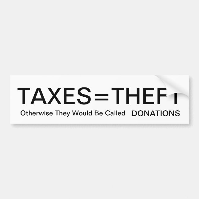 Steuer-gleicher Diebstahl Autoaufkleber (Vorne)