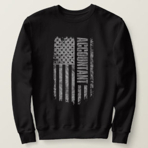 Steuerberater USA-Flagge Distressed-Design Sweatshirt