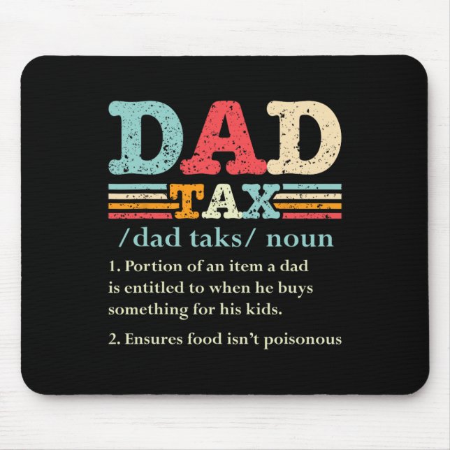 Steuerbescheid Vater - Definition Vatertag 1 Mousepad (Vorne)