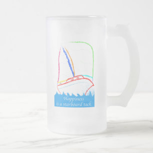 Steuerbordreißnagel Mattglas Bierglas