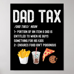 Steuerdefinition Funny Vathers Day Daddy Spaß Vate Poster