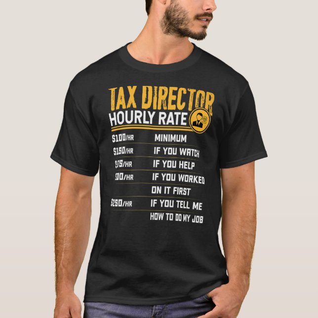 Steuerdirektor Stundensteuermanager T-Shirt (Vorderseite)