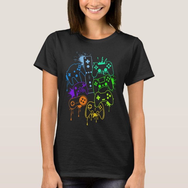 Steuere alle Dinge Videospiel-Controller  13 T-Shirt (Vorderseite)