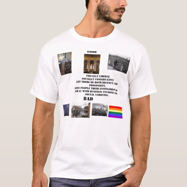 Steuerlich Liberaler, sozial konservativ T-Shirt (Vorderseite)