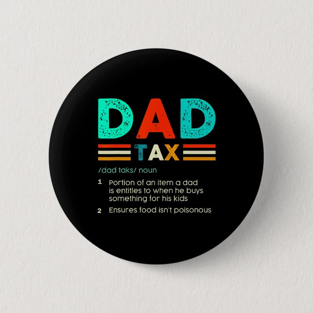 Steuerliche Definition Funny Vatertag sarkastische Button (Vorderseite)