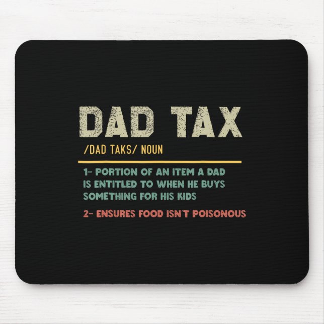 Steuerliche Definition Funny Vatertag Vater Joke Mousepad (Vorne)