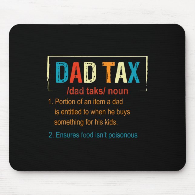 Steuerliche Definition Funny Vathers Day Men Boys  Mousepad (Vorne)