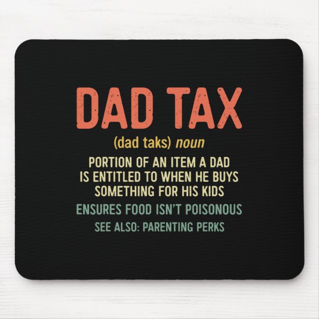 Steuerliche Definition Vatertag Shirt 2 Mousepad (Vorne)