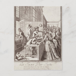 Steuern, 1709 postkarte