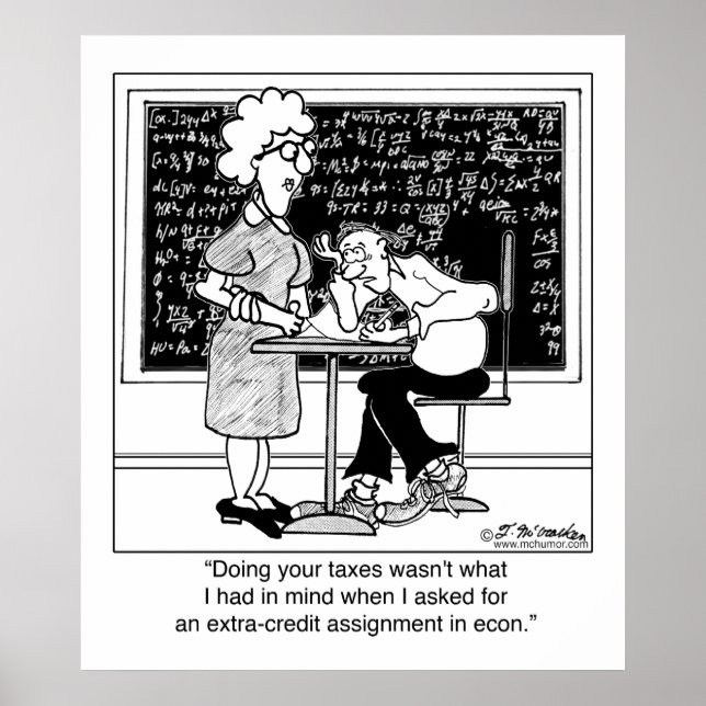 Steuern des Lehrers für zusätzliche Kredite Poster (Vorne)
