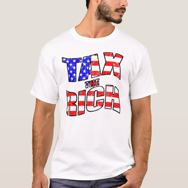 Steuern des reichen Shirts mit amerikanischer Flag (Vorderseite)