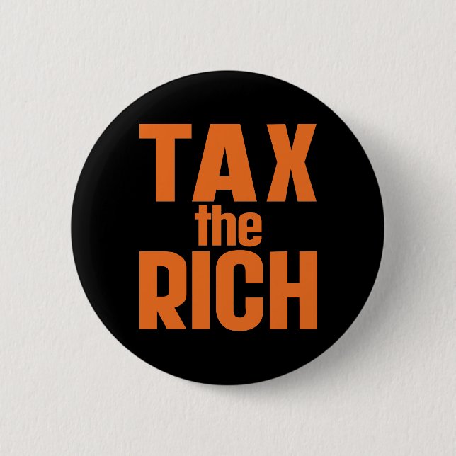 Steuern für Reiche Button (Vorderseite)