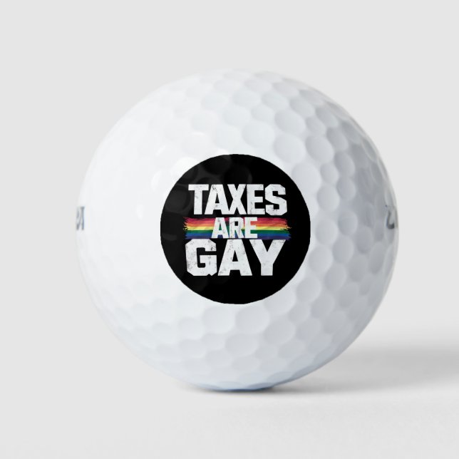 Steuern sind homosexueller Gay Pride LGbt Prith Mo Golfball (Vorderseite)