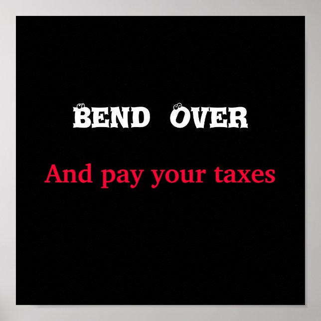 Steuerplakat Poster (Vorne)