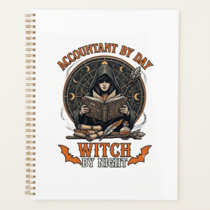 Steuerprüfer Tag Hexen Nacht Halloween Magie Buch_ Planer