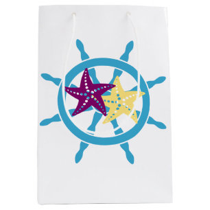 Steuerrad & Seestern Mittlere Geschenktüte