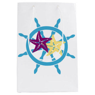 Steuerrad & Seestern Mittlere Geschenktüte