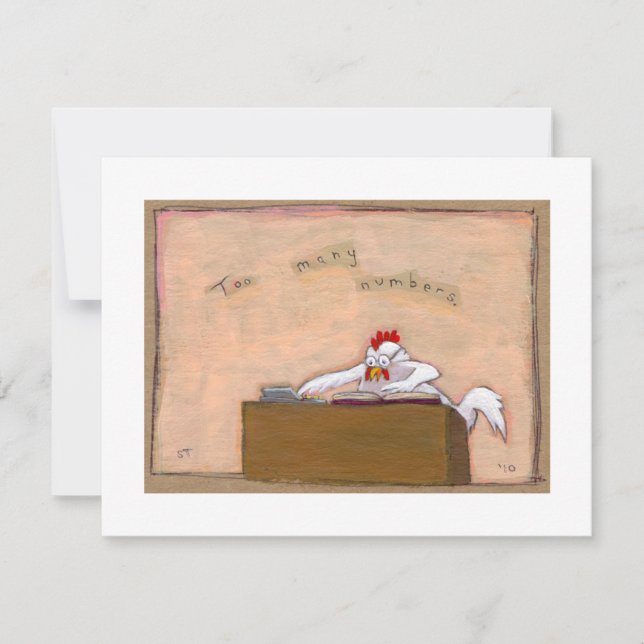 Steuertag Buchhalter Zahlen Spaß alberne Kunst Ankündigung (Vorderseite)