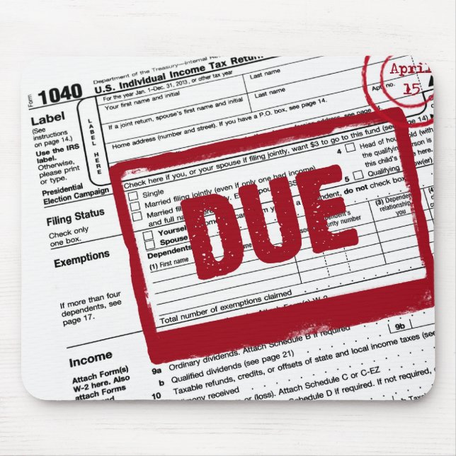 Steuertag Mousepad (Vorne)