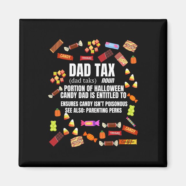 Steuertrick oder Treat Candy Funny Sarcastic Hallo Magnet (Vorne)