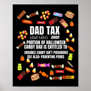 Steuertrick oder Treat Candy Funny Sarcastic Hallo Poster