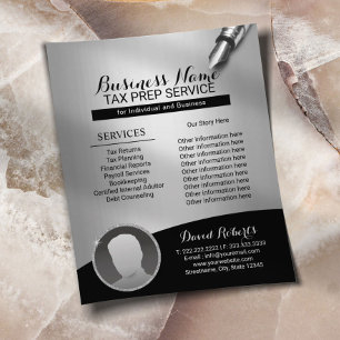 Steuervorbereitung Unternehmen Consulting Service  Flyer