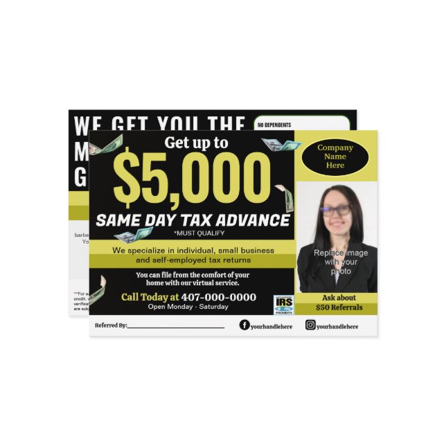 Steuervorbereitung Vorbereitung bearbeitbarer E-Fi Programm (Vorderseite/Rückseite Beispiel)