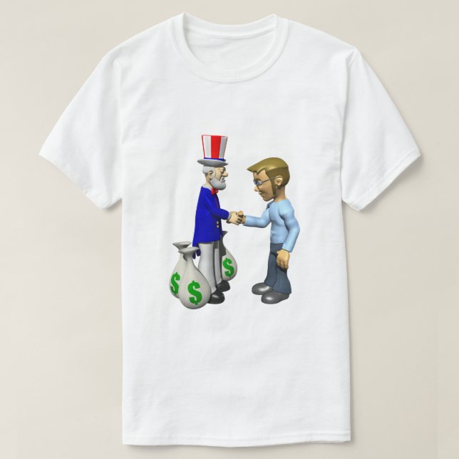 Steuerzahler IRS Joke Taxday Spaß Fun Onkel Sam Ca T-Shirt (Design vorne)