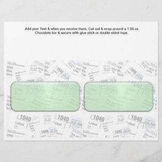 Steuerzeitrechnung für Bar Wrappers mit Süßigkeite Flyer