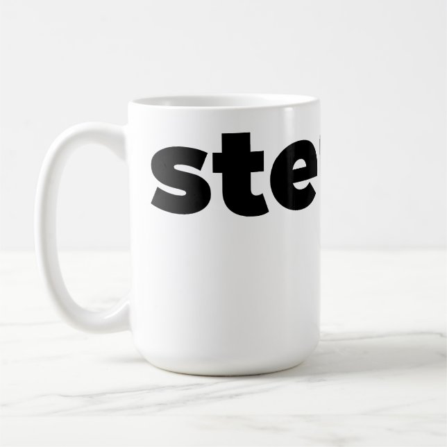Steups-Tasse - Schwarz Kaffeetasse (Links)
