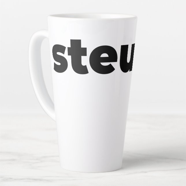 Steups-Tasse - Schwarz Milchtasse (Linke Ecke)